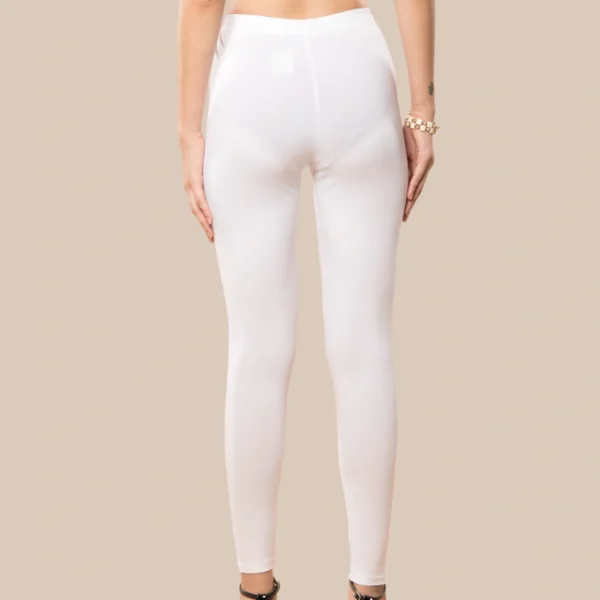 Aphro Soft Cotton Stretch Ankle Length Leggings for Women | Breathable | Mid-Rise | Slim Fit | Elasticated Waist | Daily Wear & Ethnic Wear