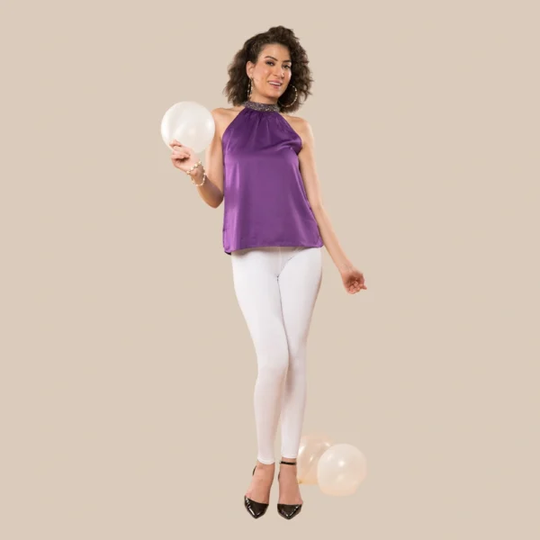 Aphro Soft Cotton Stretch Ankle Length Leggings for Women | Breathable | Mid-Rise | Slim Fit | Elasticated Waist | Daily Wear & Ethnic Wear