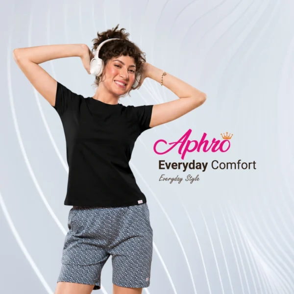 Aphro Women Casual Wear T-Shirt | Plain Cotton Half Sleeve Round Neck Top