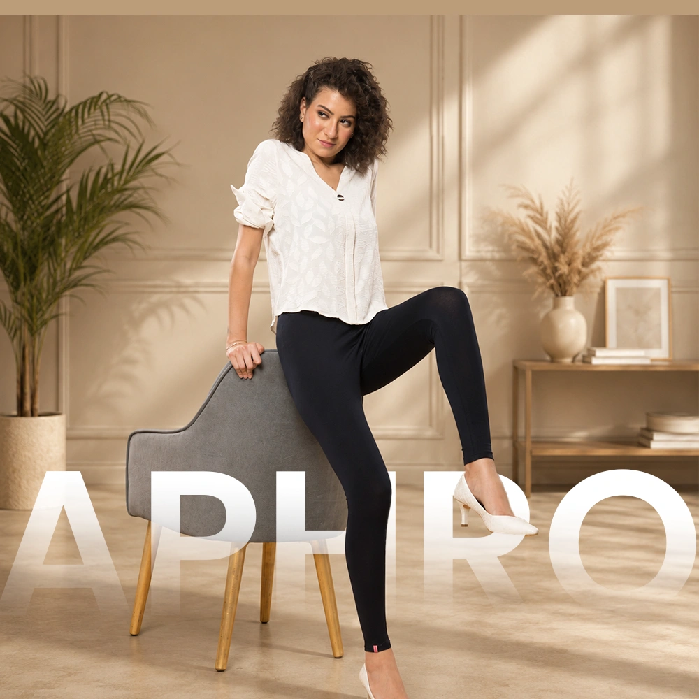 Aphro Soft Cotton Stretch Ankle Length Leggings for Women | Breathable | Mid-Rise | Slim Fit...